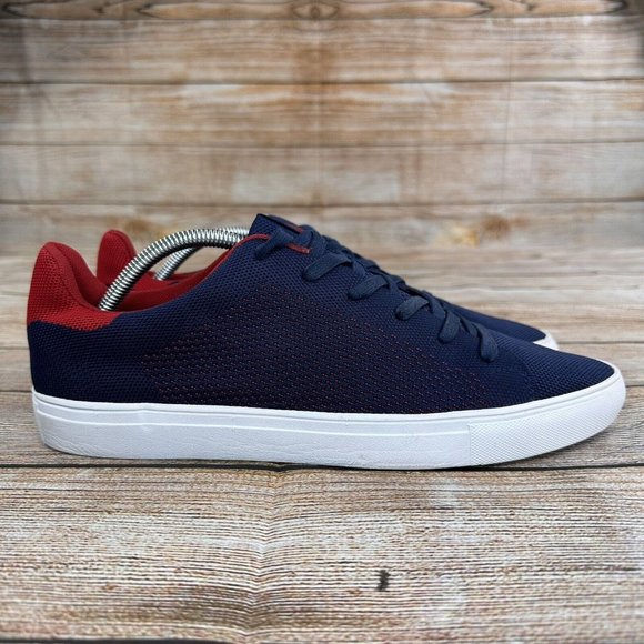 Sam Edelman Sneakers Men Size 11 Casual Knit Dress Shoes Blue / Red - Worn Once - Picture 1 of 8
